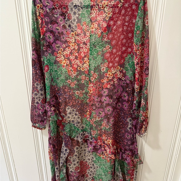 Anthropologie Maeve Multicolor Floral Long Sleeve Dress size XS - Picture 14 of 14